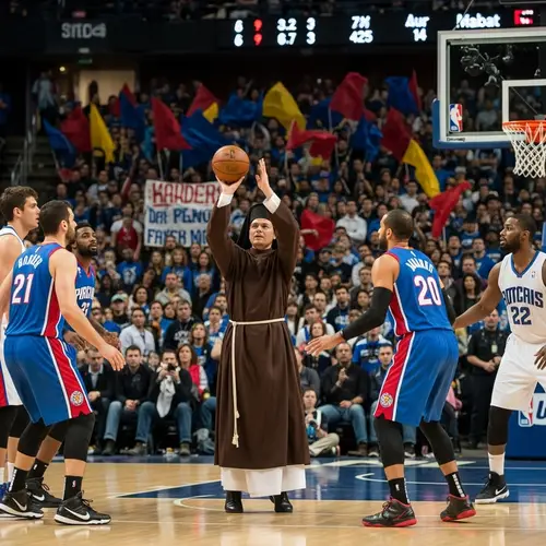 Pope Showcasing Basketball Skills in NBA Game