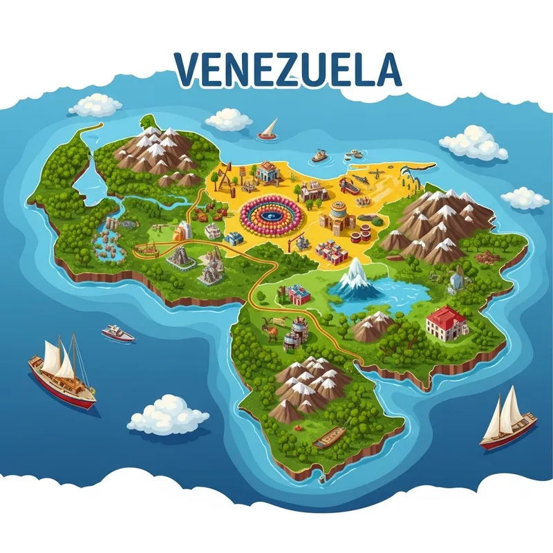 Isometric Map of Venezuela: Capturing Diverse Landscapes & Attractions