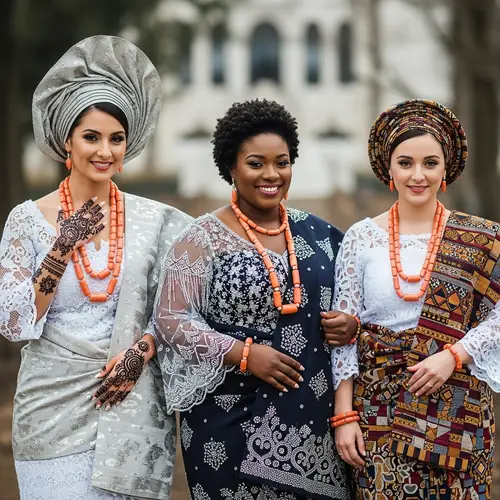 Beautiful Yoruba Brides in Traditional Nigerian Wedding Attire