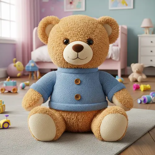 Classic Light Brown Teddy Bear for Kids | Plush Toy