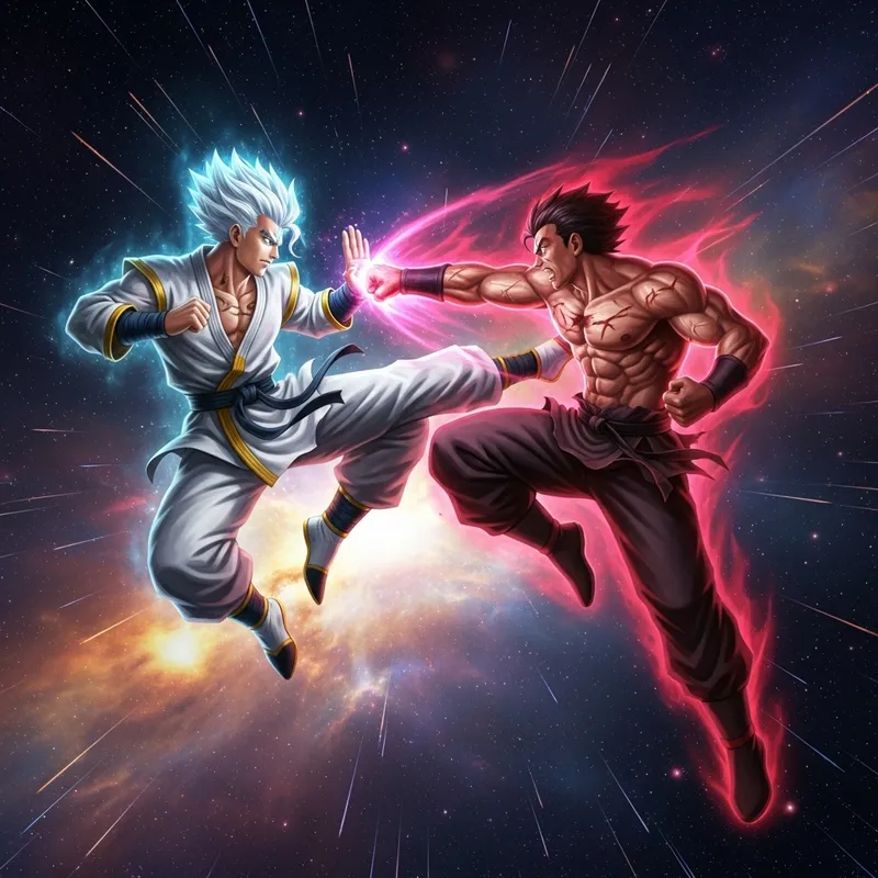 Goku vs Jiren: Cosmic Martial Arts Showdown