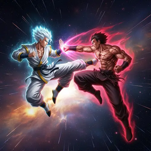 Goku vs Jiren: Cosmic Martial Arts Showdown