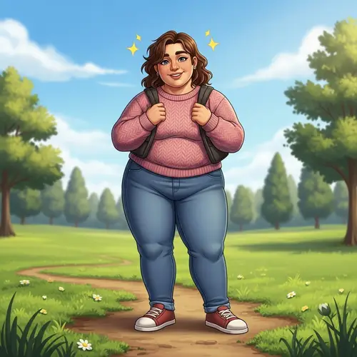 Inclusive Plus-Size Model Embracing Body Positivity | Gentle Smile