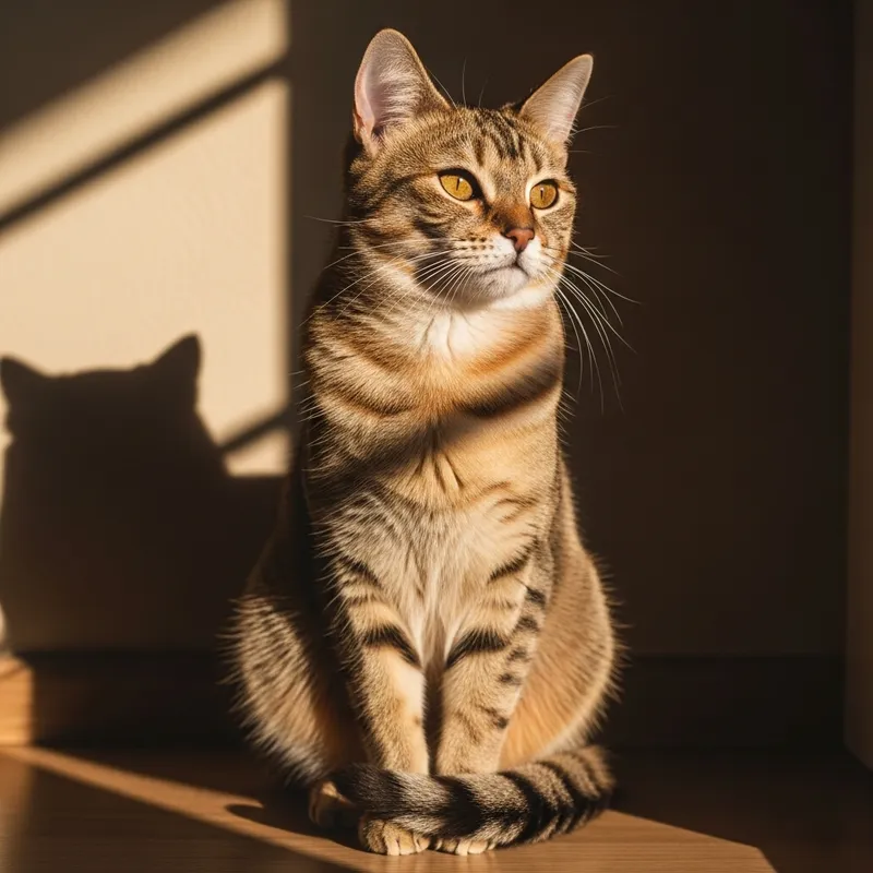 Beautiful Cat Enjoying Sunny Day