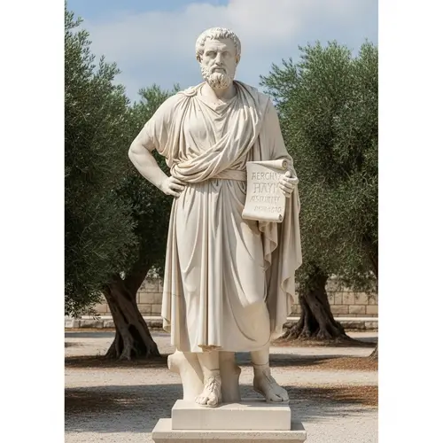 Stone Statue of Aeschylus - Ancient Greek Playwright Masterpiece