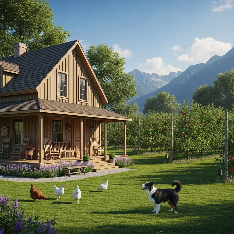 Beautiful Farm House: Charming Two-Storied Dwelling with Orchard