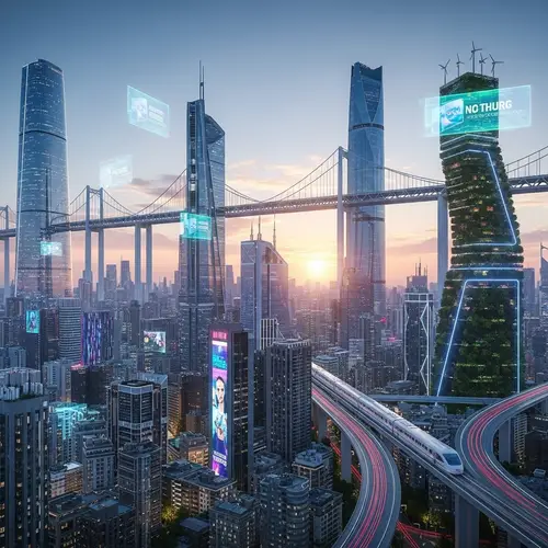 Futuristic Cityscape | Skyline of Innovative Skyscrapers