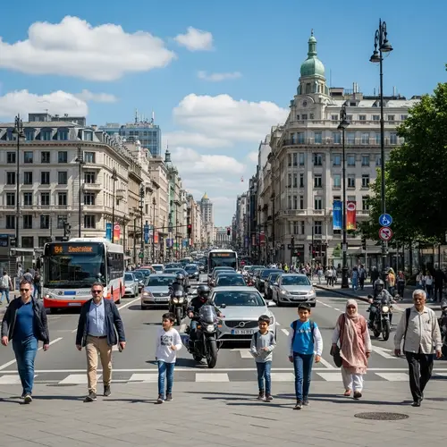 Diverse Traffic Scene in Urban City