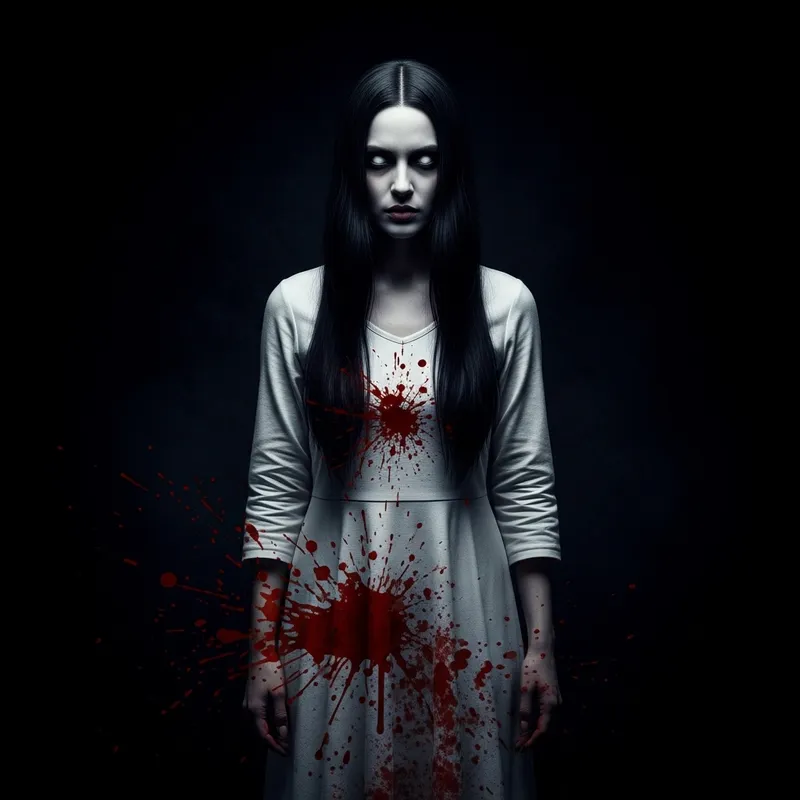 Dark Haired Entity in White Dress | Scary Reactionary Ghost