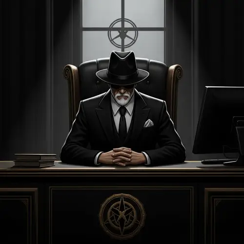 Enigmatic Senior Leader Avatar Drawing for Clandestine Organization