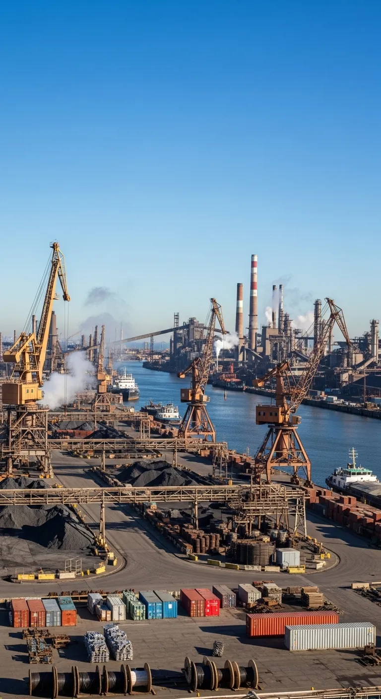 Industrial District with Water | RGB 104, 123, 155