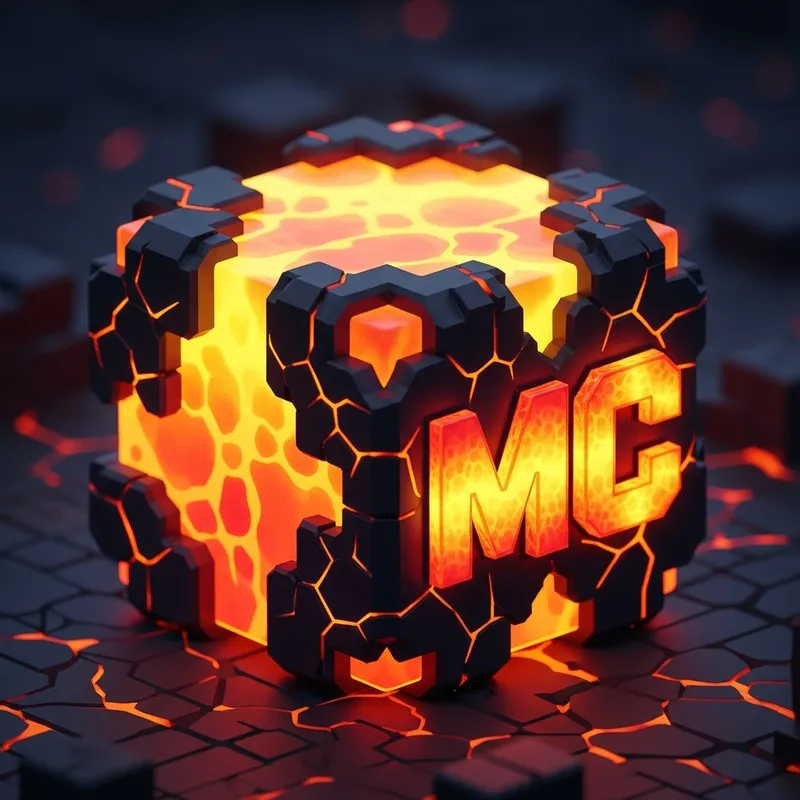 Magma Cube Logo Design Featuring 'MC' Inscription