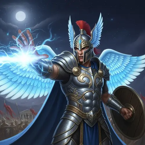 Celestial Pegasus Knight Unleashing Life Energy