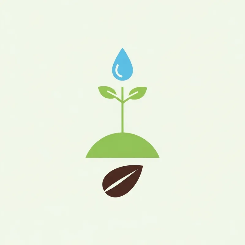 Minimalist Seed Cultivation Icon Design