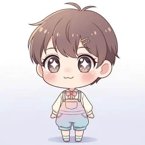 Cute Chibi-Style Anime Character Illustration