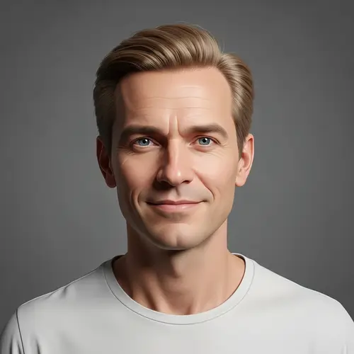 Detailed Self-Portrait of a Unique Caucasian Man