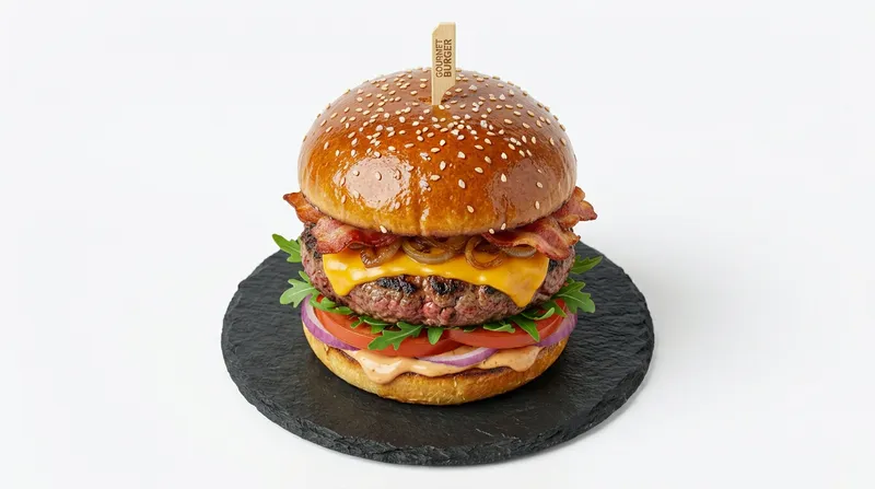 Gourmet Beef Burger - 8K Quality Product Design