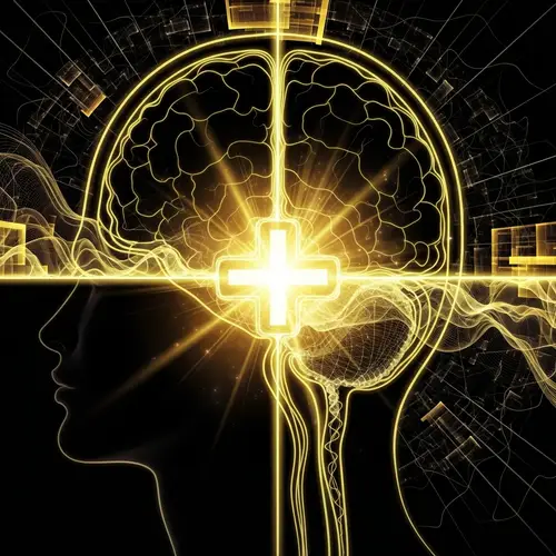 Positive Intelligence: Black, Yellow & Gold Abstract Image