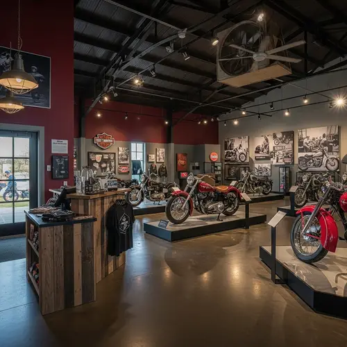 Harley Davidson Museum Exhibition Interior in Hangar