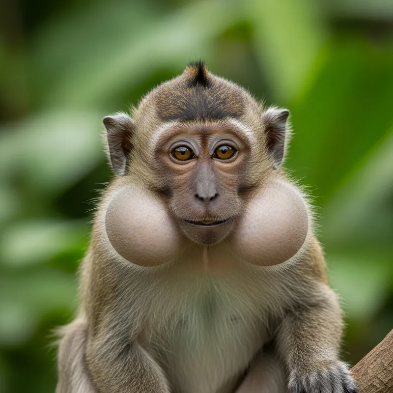 Cheerful Monkey in Lush Green Jungle