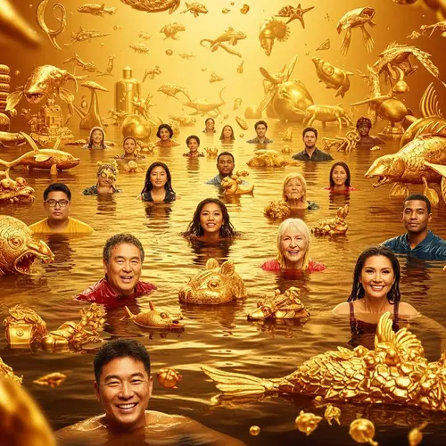 Golden Submersion: Diverse Group Swimming in Wealth