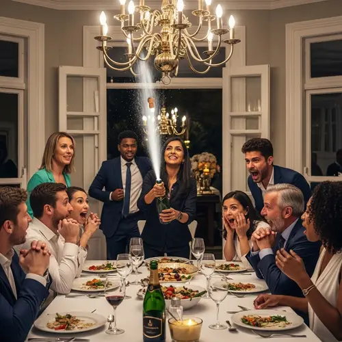 Hilarious Dining Room Champagne Cork Incident: Laughter & Chaos