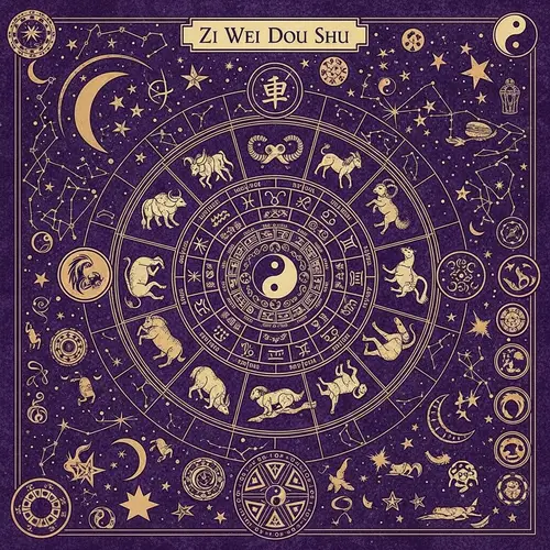Zi Wei Dou Shu Astrology Illustration: Chinese Zodiac, Five Elements, Yin and Yang
