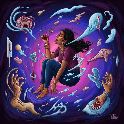 Surrealist Digital Painting: Transformation of Agony into Strength