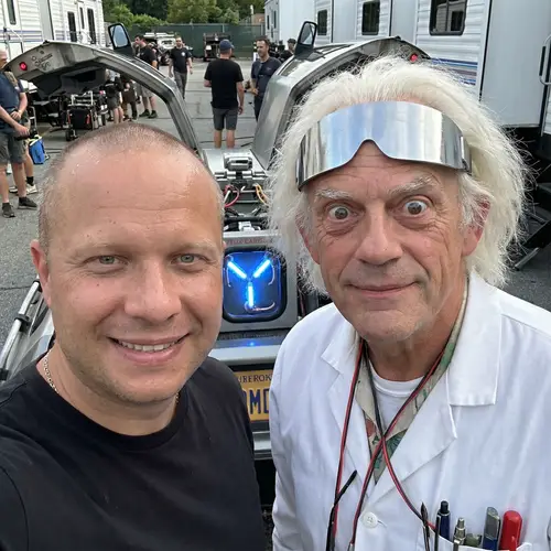Selfie with Doc Brown from Back to the Future