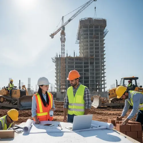 Architectural Construction Site | Teamwork & Dedication