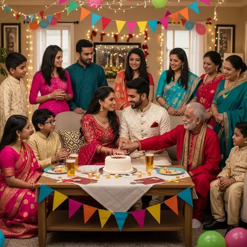 South Asian Wedding Anniversary Celebration with Family & Friends