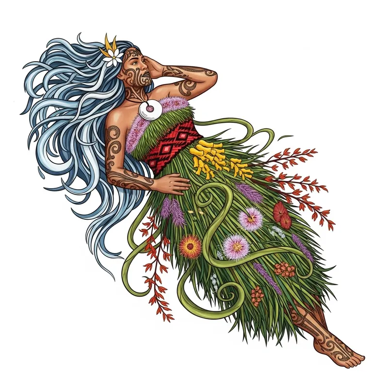 Vibrant Papatūānuku Earth Mother T-shirt Design