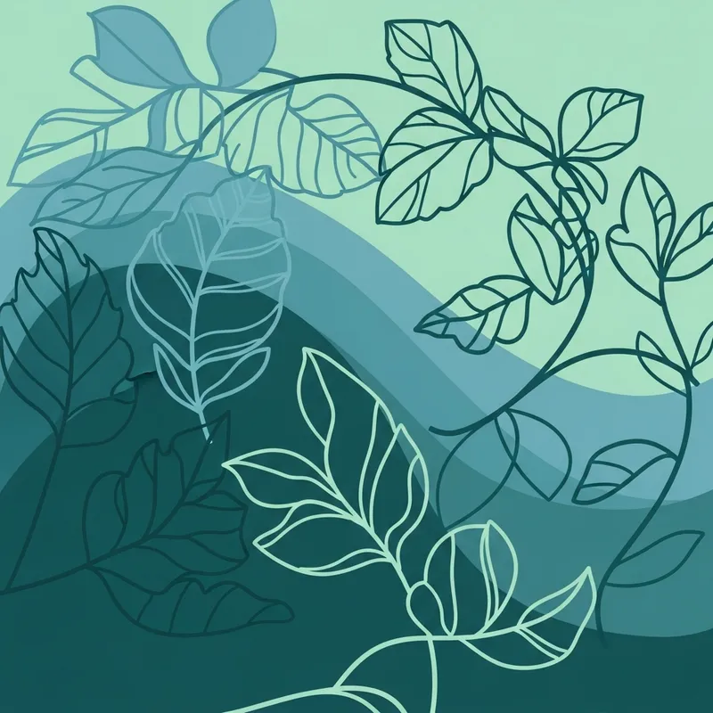 Minimalist Tropical Leaves Background Design