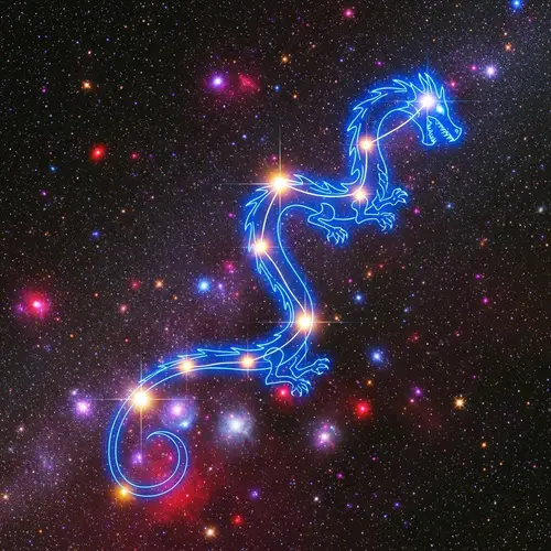 Stunning Dragon Constellation Image | Cosmic Stars