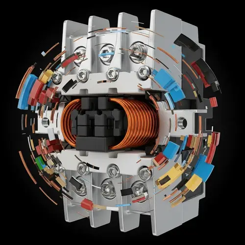 Abstract Electrical Contactor Art | Geometric Shapes Fusion