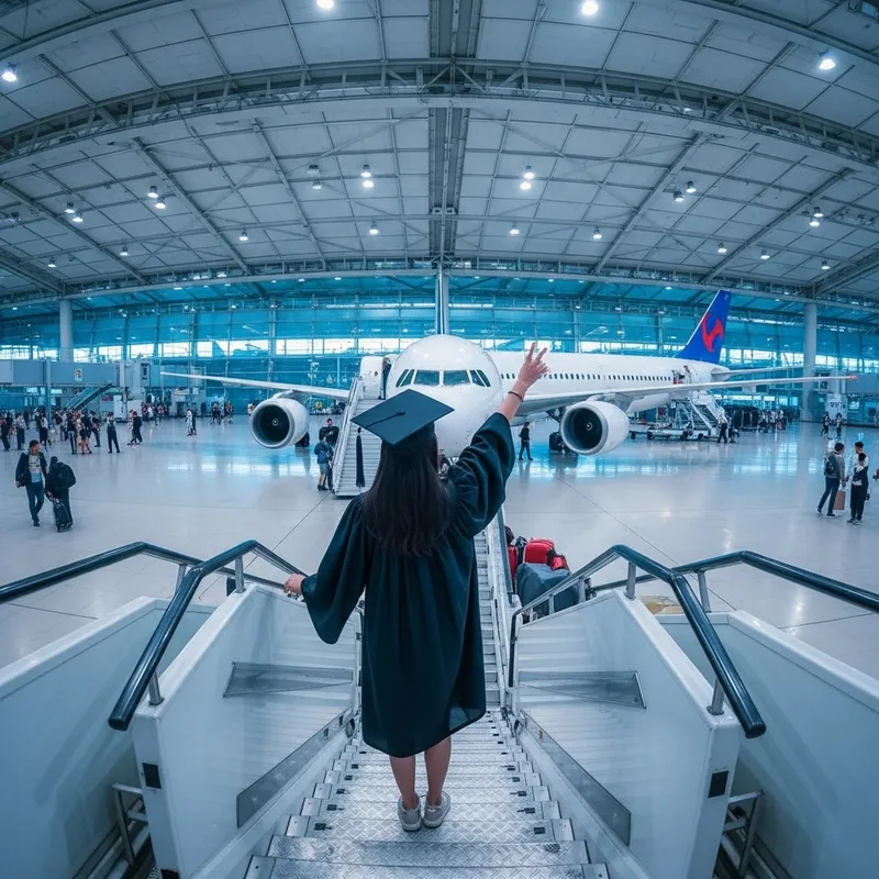 Thrilled Girl Graduating to K-pop Concert in South Korea