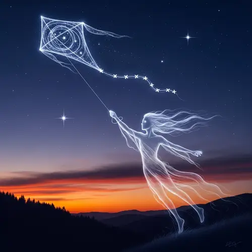 Supernatural Spirit Flying a Kite