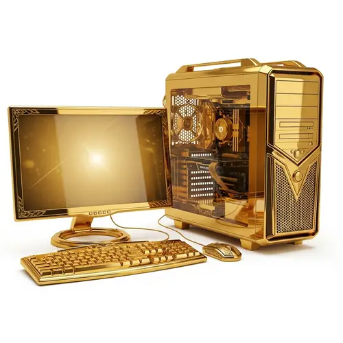 Luxury Gold Personal Computer | High-End Technology