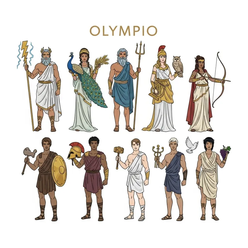 The Twelve Olympian Gods: A Visual Guide to Greek Mythology