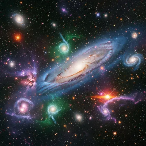 Unimaginable Space: Tranquil Galaxy with Celestial Beauty