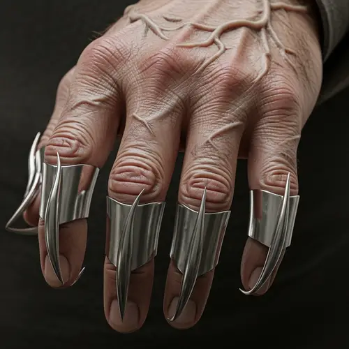 Intriguing Macular Hand with Metal Hooks - 4K Detail