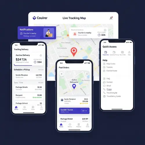 Courier Application Interface: User-Friendly Design for Efficient Delivery