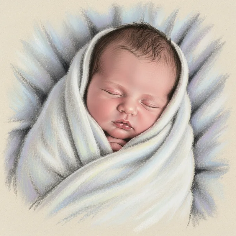 Serenity in Soft Pastels: Newborn Baby's Calm and Peaceful Aura