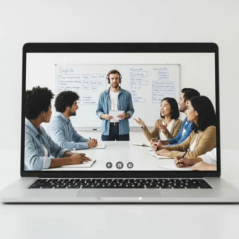 Vibrant Online English Classroom with Diverse Participation