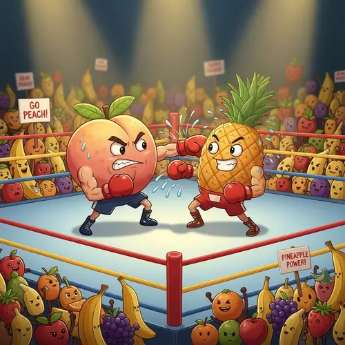 Peach vs Pineapple: The Ultimate Fruit Boxing Match