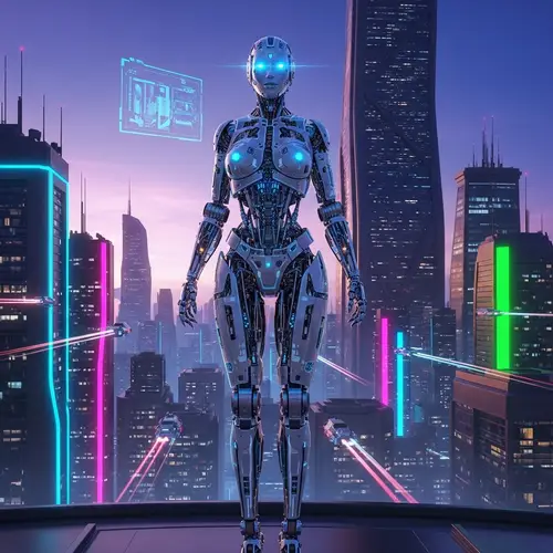 Futuristic Female Robot Model | Advanced Technologies