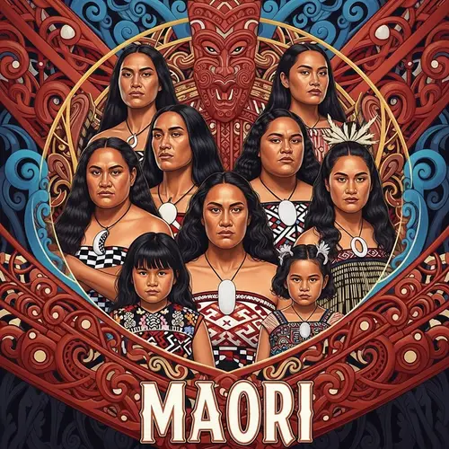 Empowering Maori Women: Family Portrayed in Digital Painting