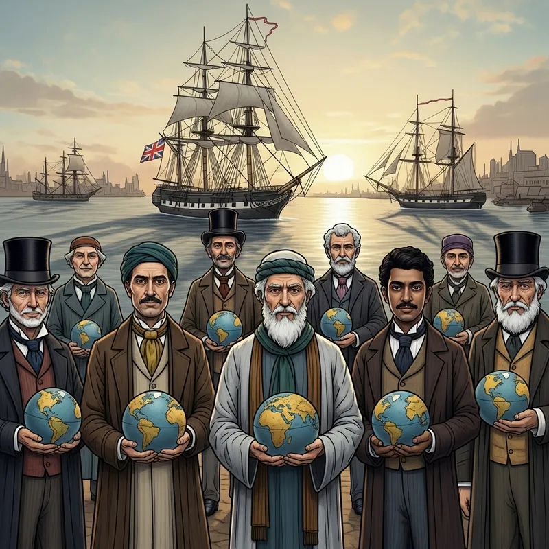 Imperialism in Victorian Era: British Ship, Wise Men Global Spread