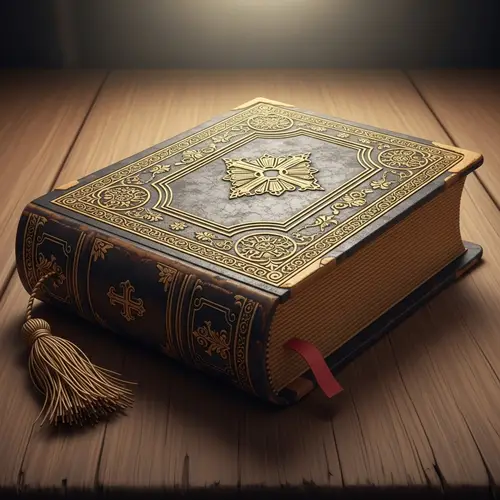 Ancient Embossed Bible Illustration | Reverence & Sanctity