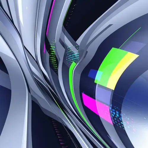 Futuristic Abstract Composition with Advanced Geometric Shapes